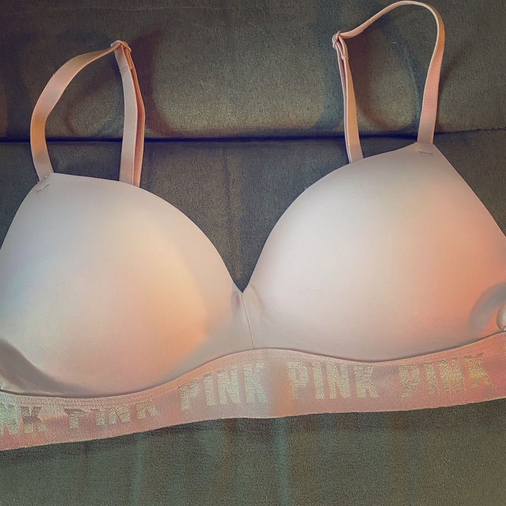 Pink wireless bra